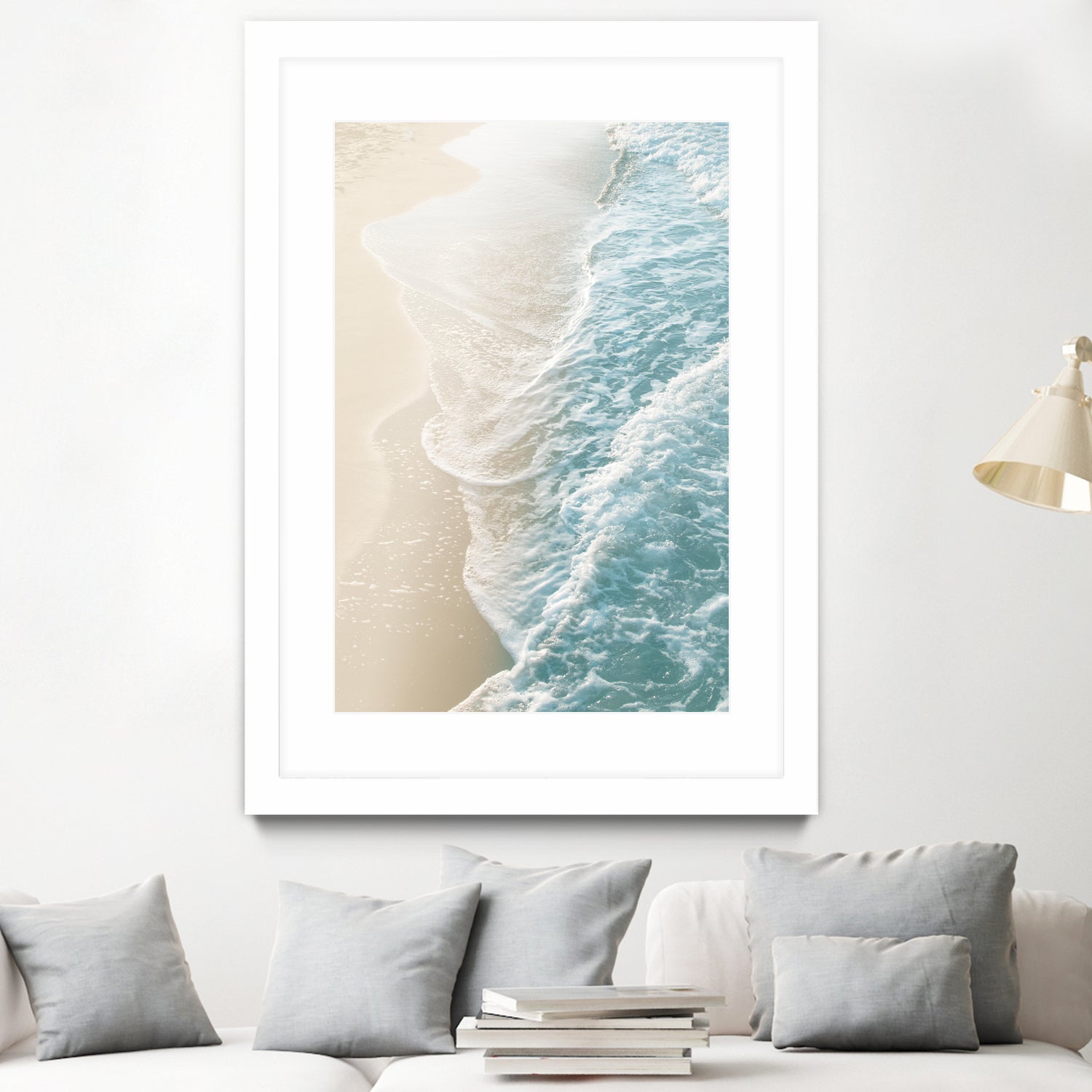 Soft Teal Gold Ocean Dream Waves #1 #water #decor #art by Anita & Bella Jantz on GIANT ART - green photo illustration