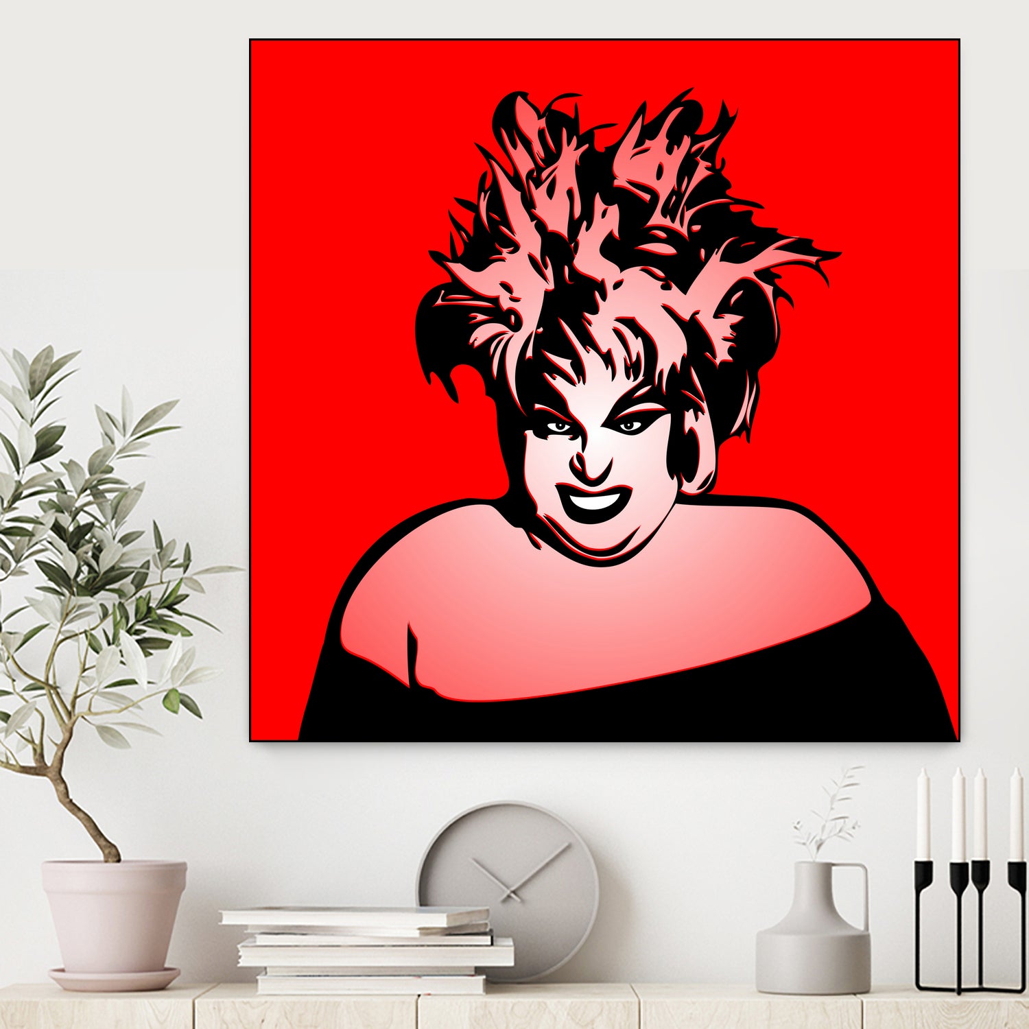 Divine | Pop Art by William Cuccio on GIANT ART - red digital painting