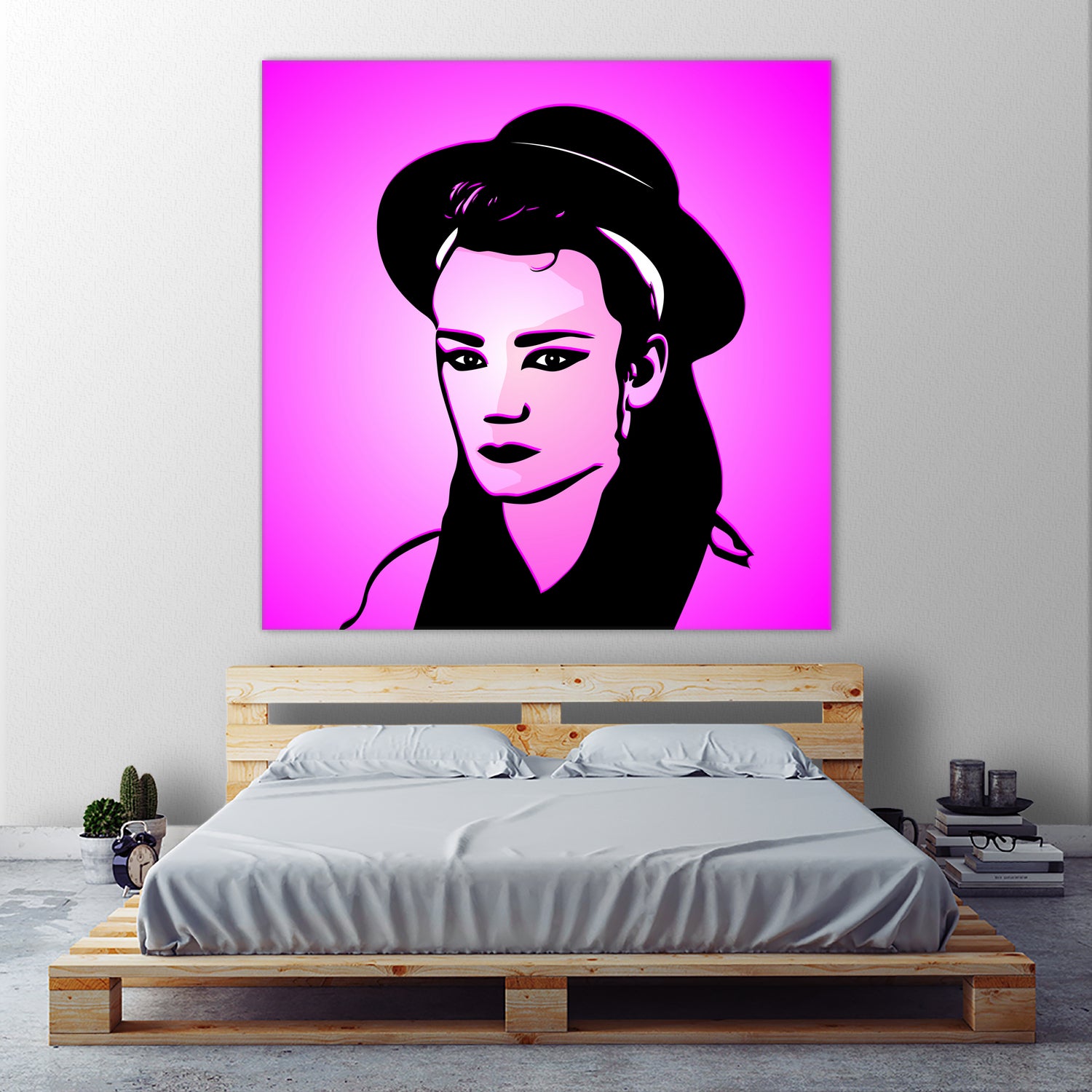 Boy George | Pop Art by William Cuccio on GIANT ART - pink digital painting