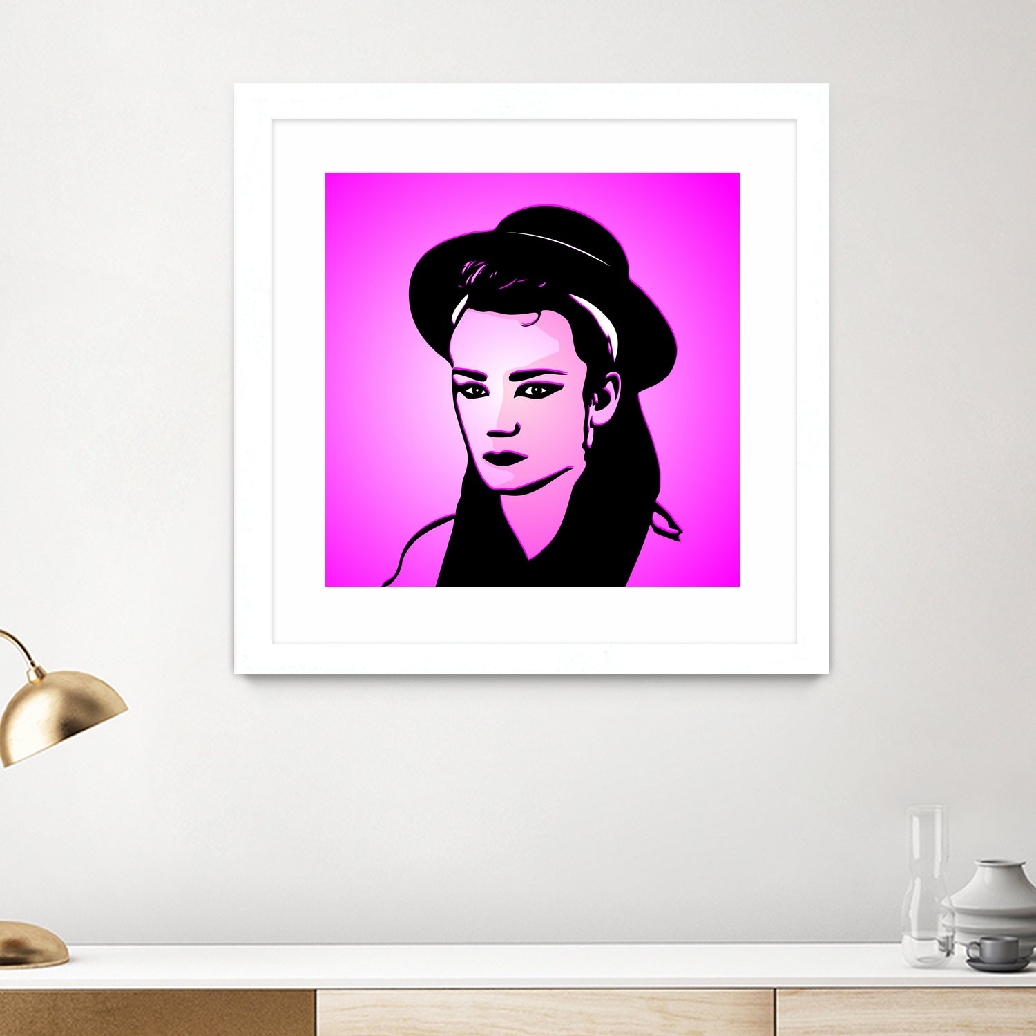 Boy George | Pop Art by William Cuccio on GIANT ART - pink digital painting