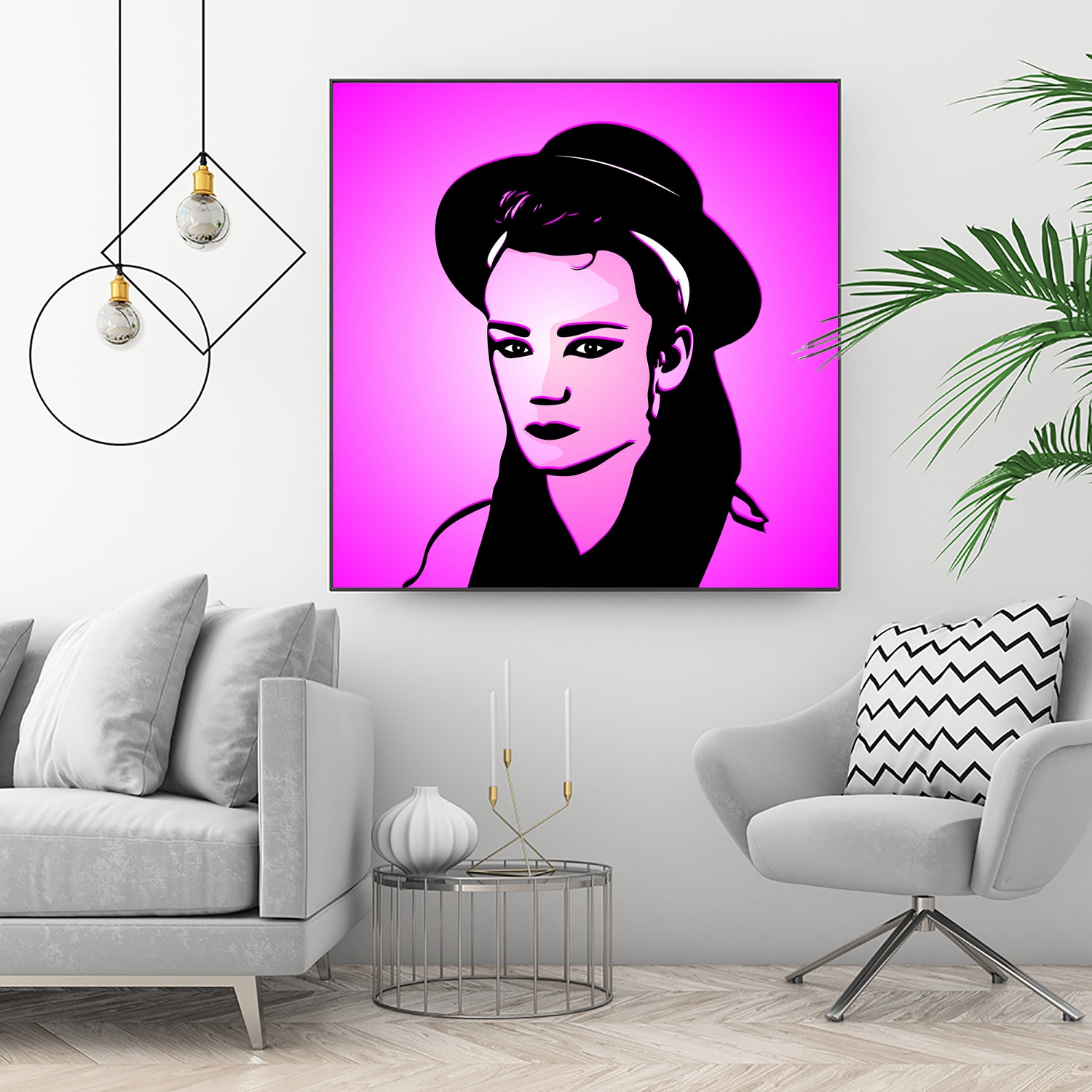 Boy George | Pop Art by William Cuccio on GIANT ART - pink digital painting