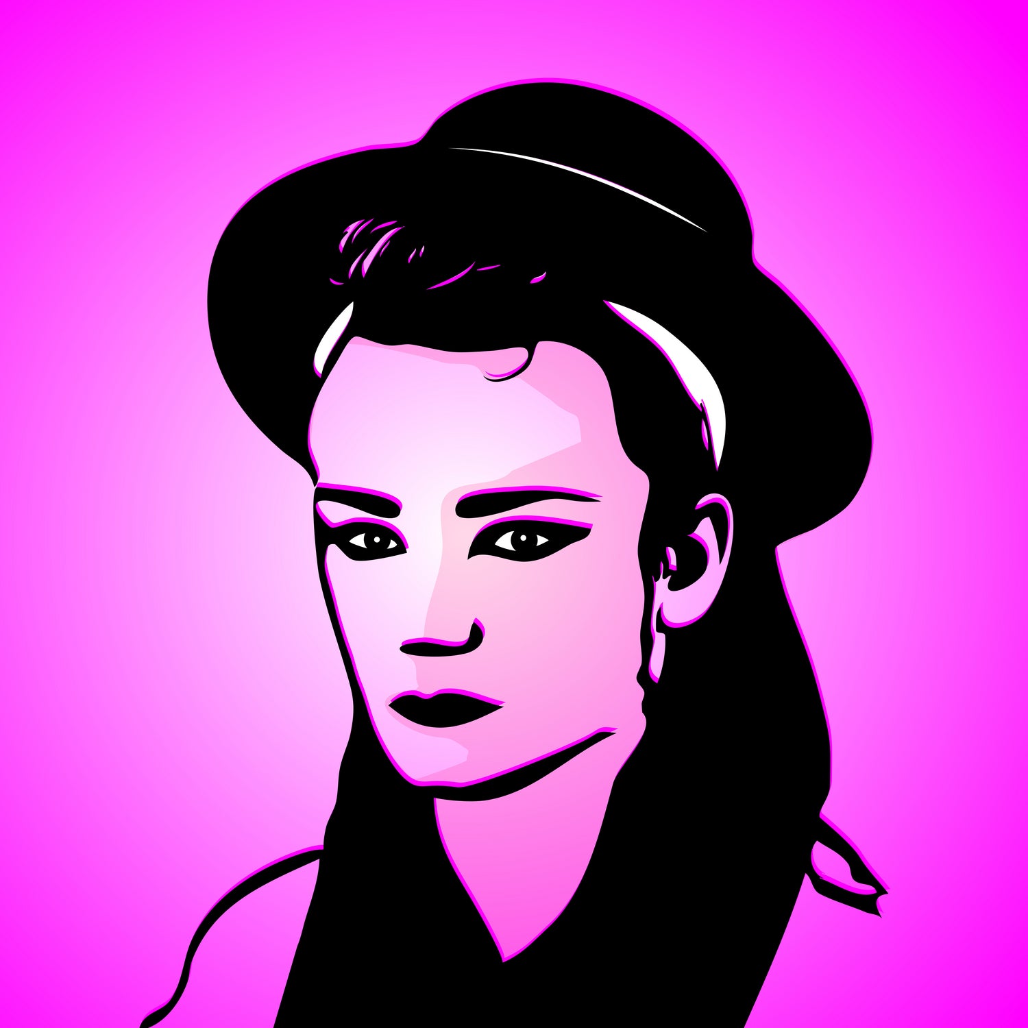 Boy George | Pop Art by William Cuccio on GIANT ART - pink digital painting