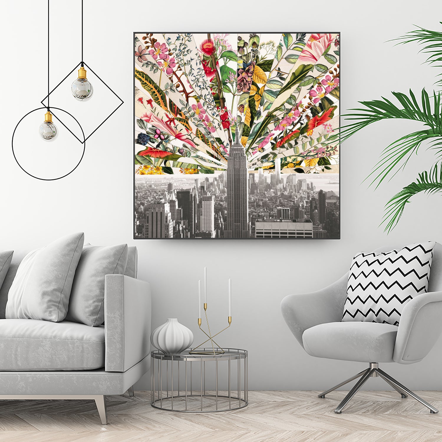 Vintage Blooming New York by Bianca Green on GIANT ART - gray photo manipulation