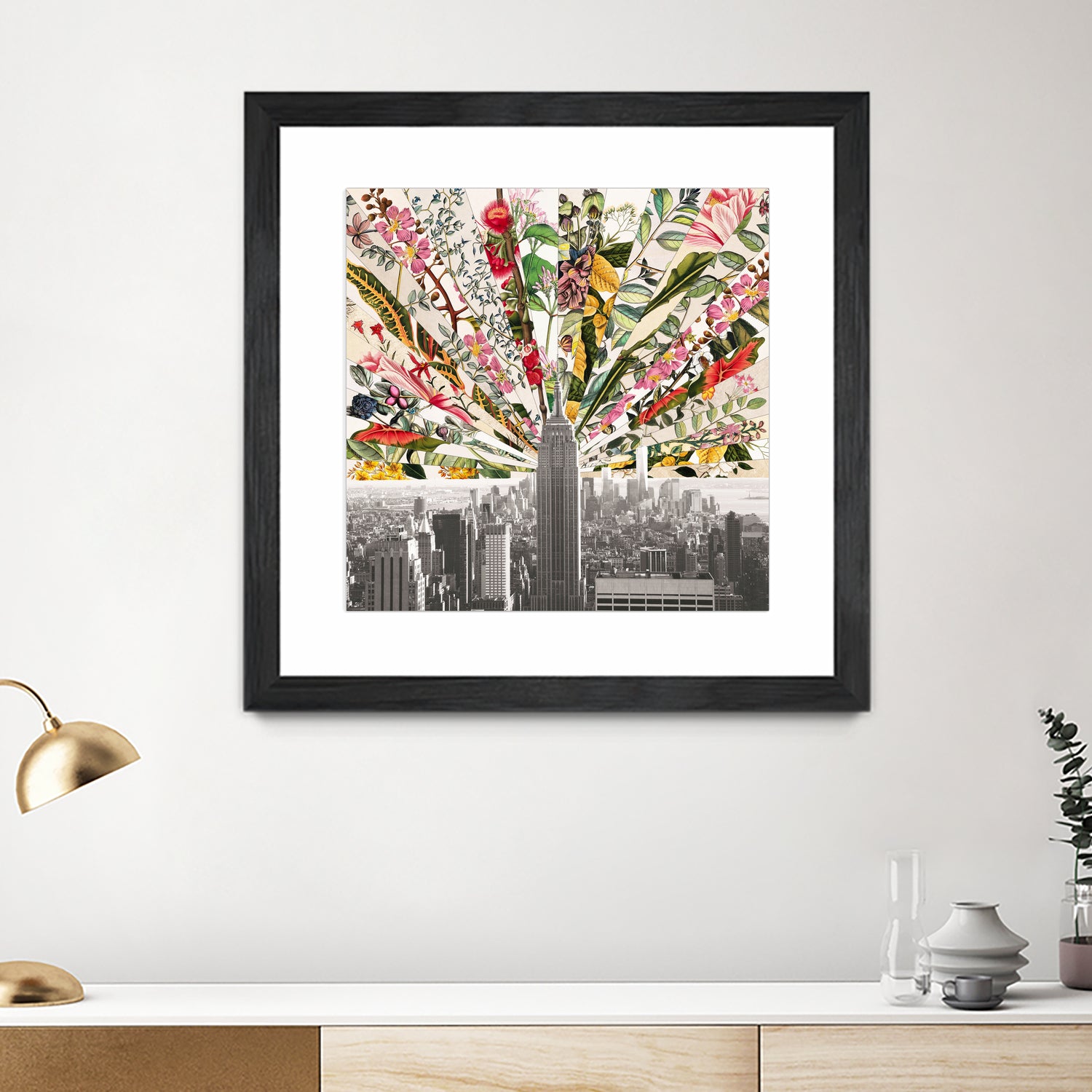 Vintage Blooming New York by Bianca Green on GIANT ART - gray photo manipulation