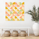 Retro Rainbow Fields #geometry #retro by Dominique Van Roey on GIANT ART - yellow digital drawing