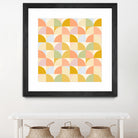 Retro Rainbow Fields #geometry #retro by Dominique Van Roey on GIANT ART - yellow digital drawing