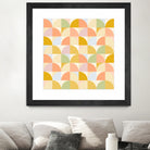 Retro Rainbow Fields #geometry #retro by Dominique Van Roey on GIANT ART - yellow digital drawing