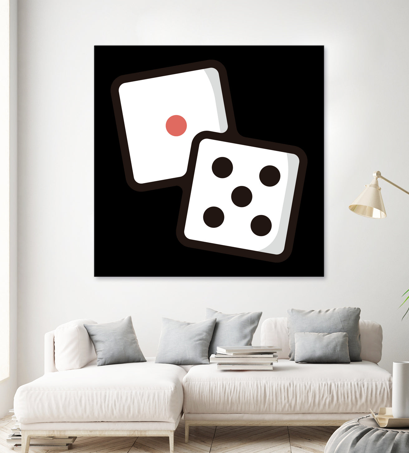 Dice : Minimalistic icon series by Satoshi Kikyo on GIANT ART - white digital painting