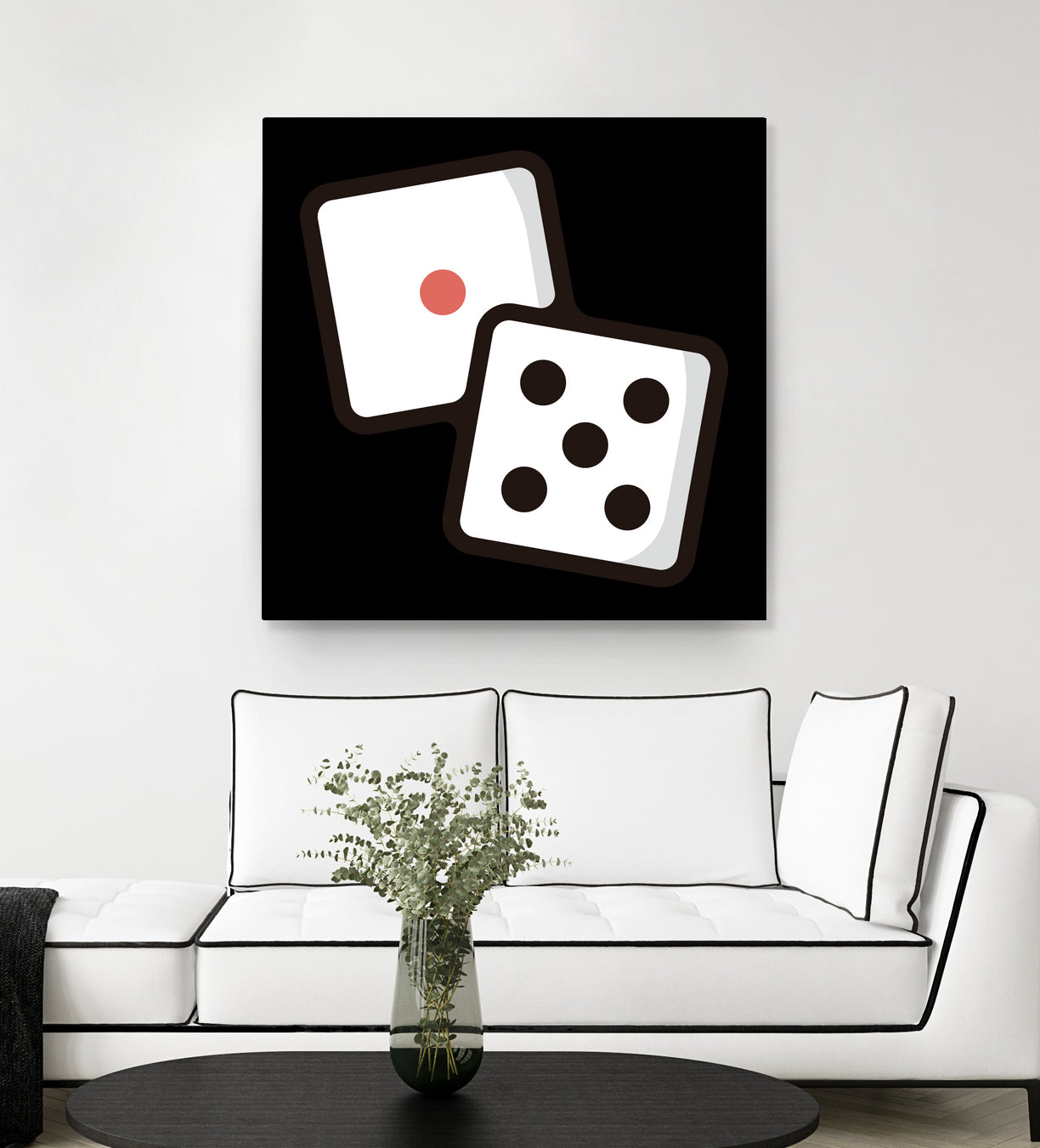 Dice : Minimalistic icon series by Satoshi Kikyo on GIANT ART - white digital painting