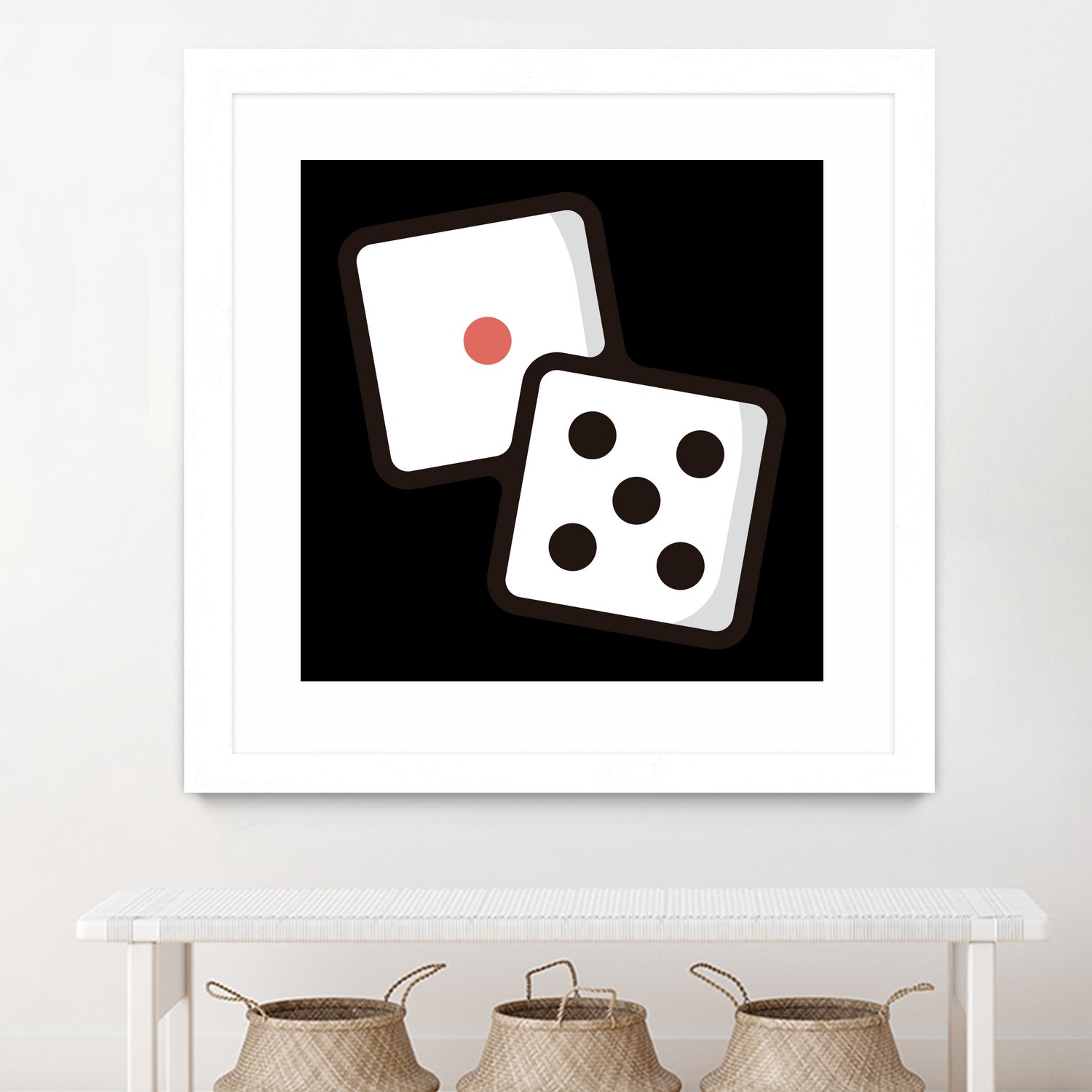 Dice : Minimalistic icon series by Satoshi Kikyo on GIANT ART - white digital painting