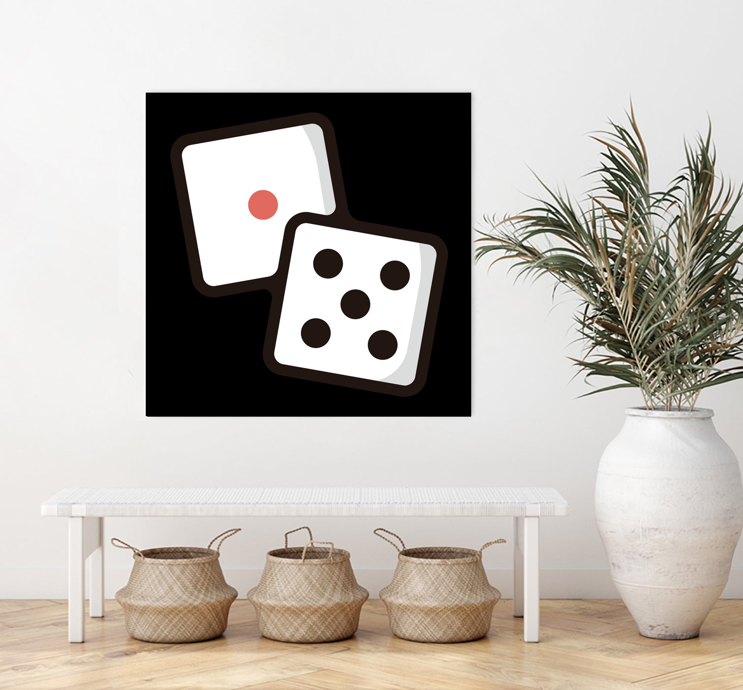 Dice : Minimalistic icon series by Satoshi Kikyo on GIANT ART - white digital painting