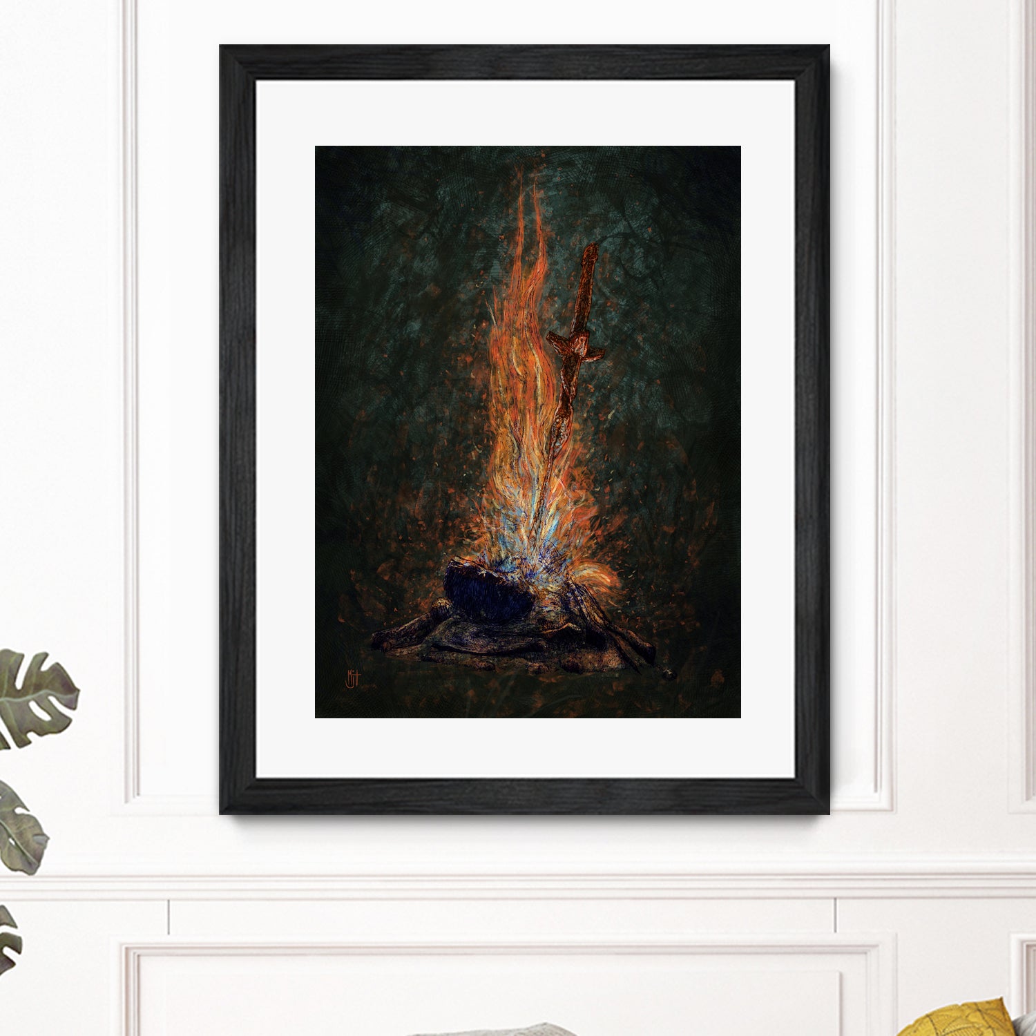 Bonfire of Souls by Matthew Trupia on GIANT ART - orange digital painting