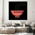 Ramen : Minimalistic icon series by Satoshi Kikyo on GIANT ART - red digital painting