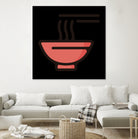 Ramen : Minimalistic icon series by Satoshi Kikyo on GIANT ART - red digital painting