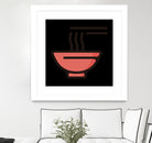 Ramen : Minimalistic icon series by Satoshi Kikyo on GIANT ART - red digital painting