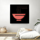 Ramen : Minimalistic icon series by Satoshi Kikyo on GIANT ART - red digital painting