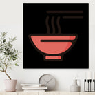 Ramen : Minimalistic icon series by Satoshi Kikyo on GIANT ART - red digital painting