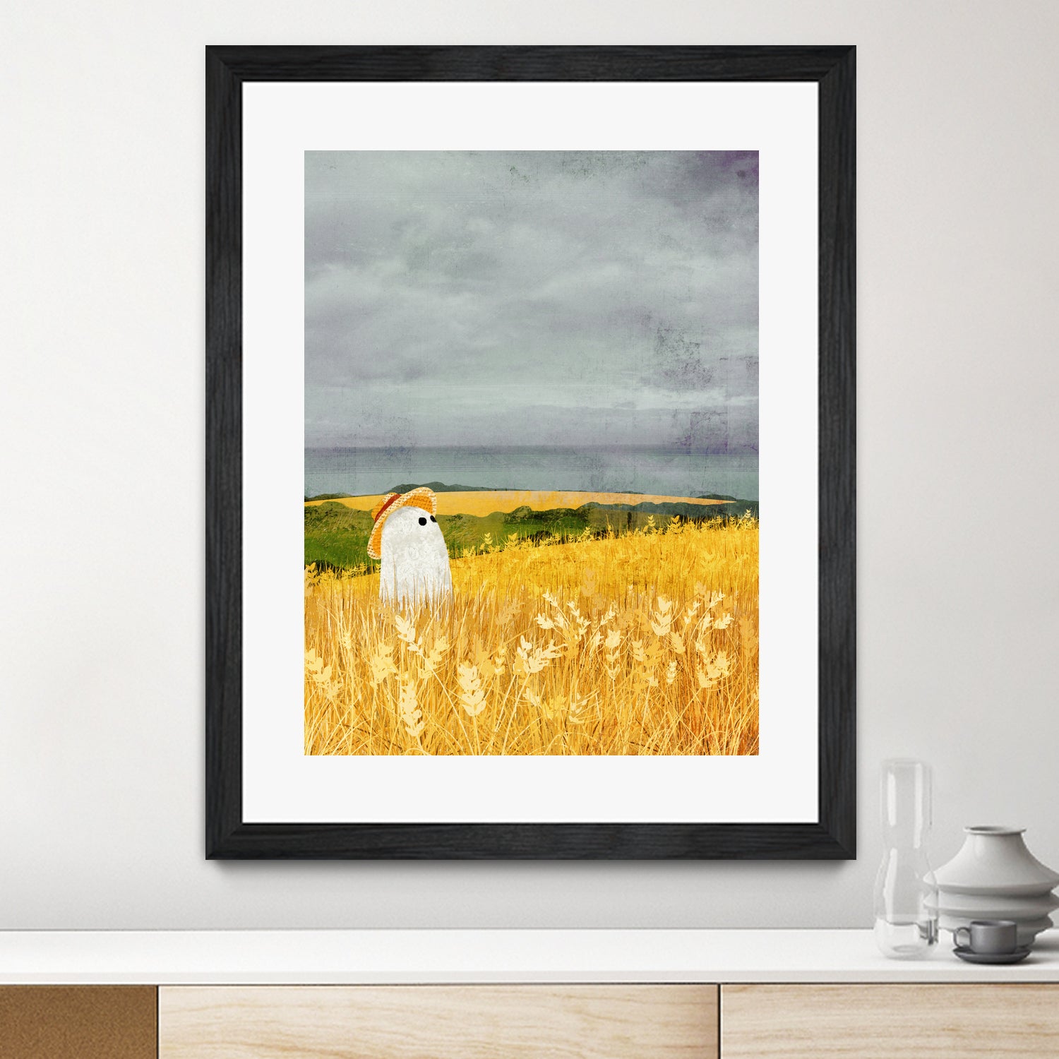 walter wheat grey sky by Katherine Blower on GIANT ART - gray digital painting