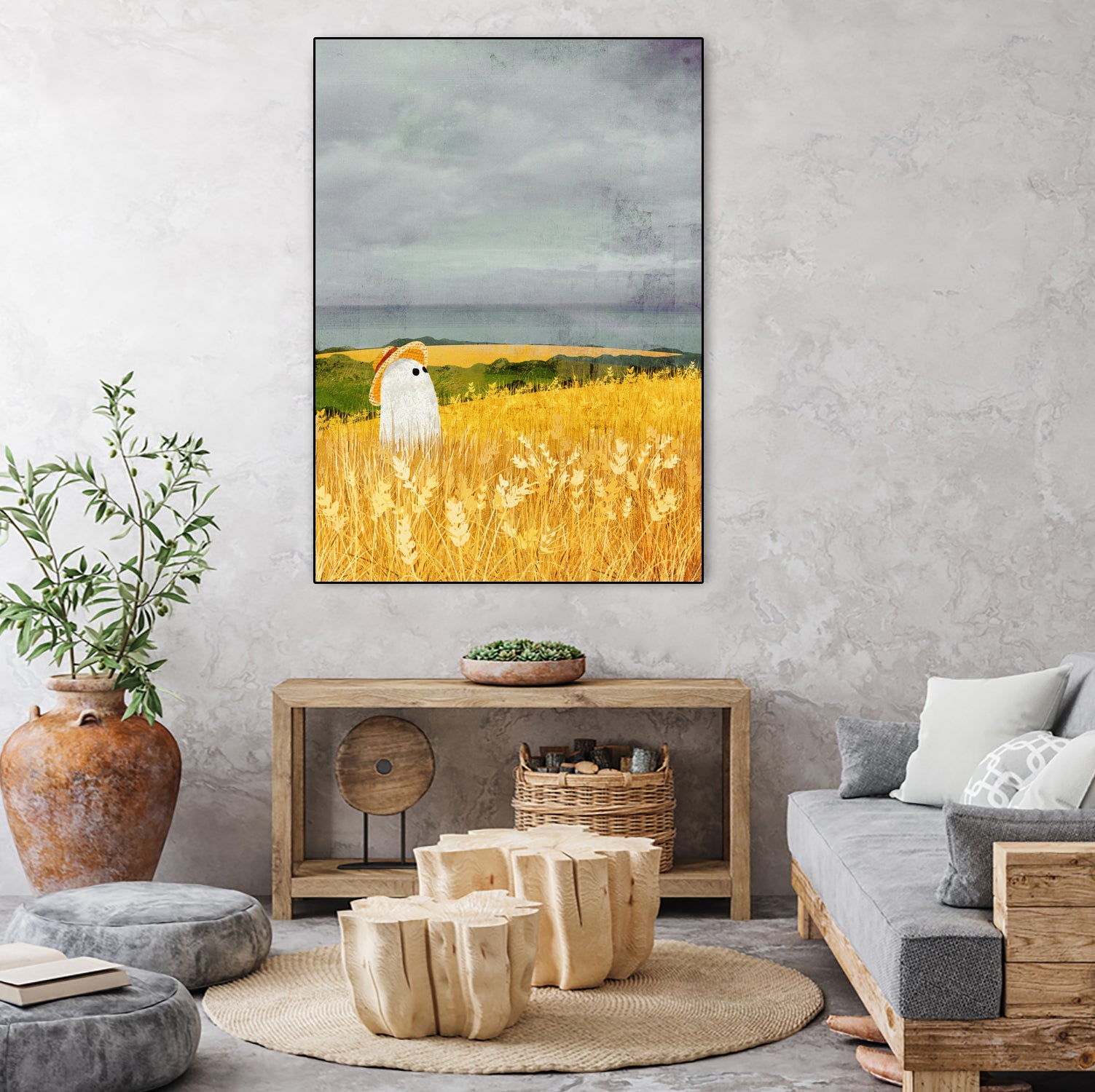 walter wheat grey sky by Katherine Blower on GIANT ART - gray digital painting