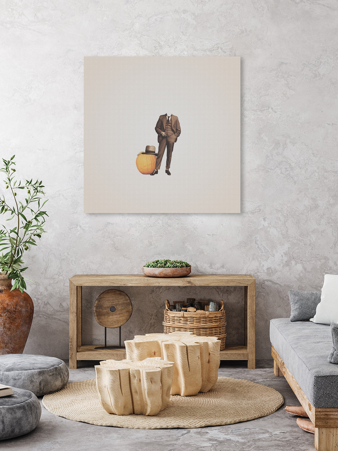 Pumpkin Mugshot by Isa Valimaki on GIANT ART - orange photo manipulation