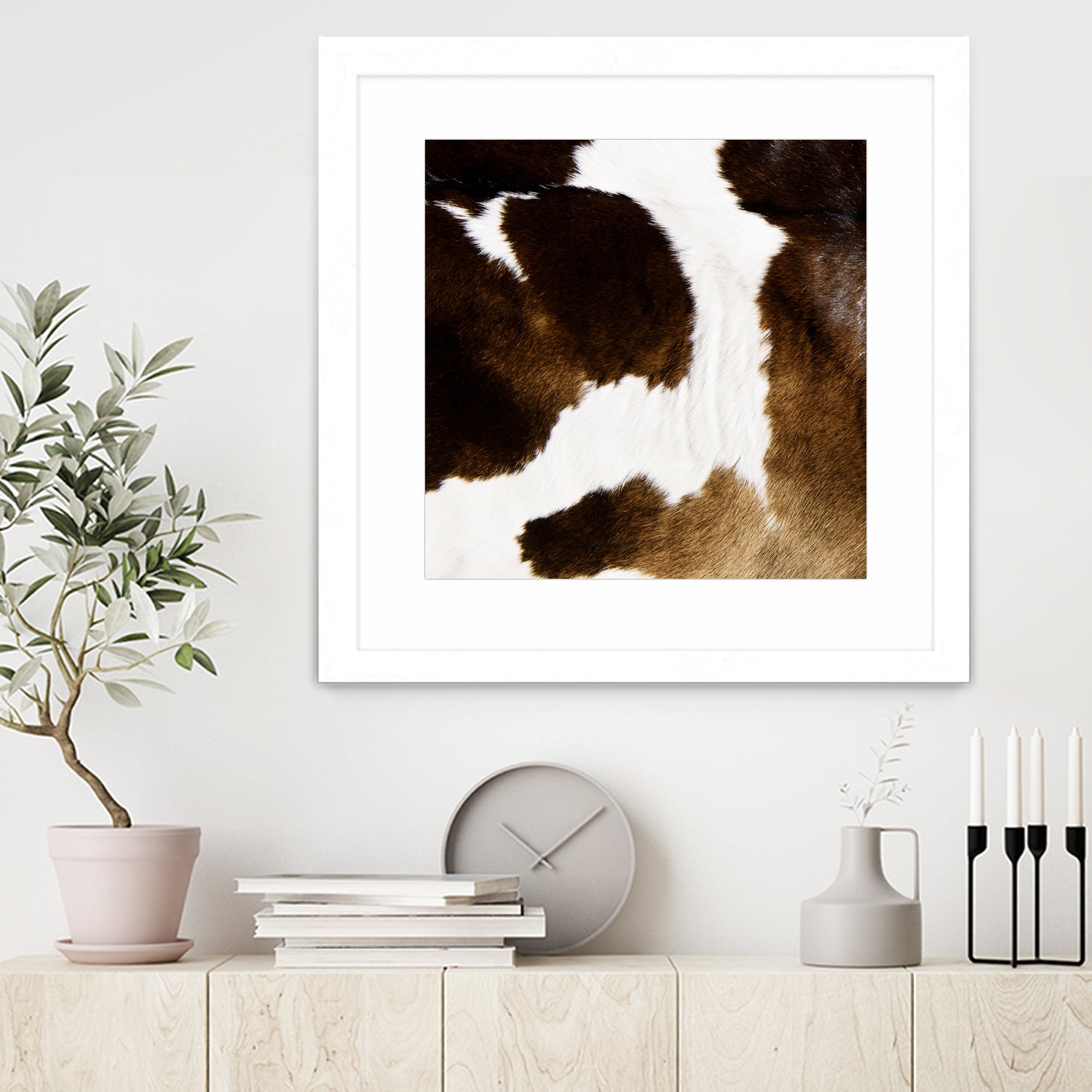 Beautiful Highland Cow Cowhide by Neli Dimitrova on GIANT ART - brown photo manipulation