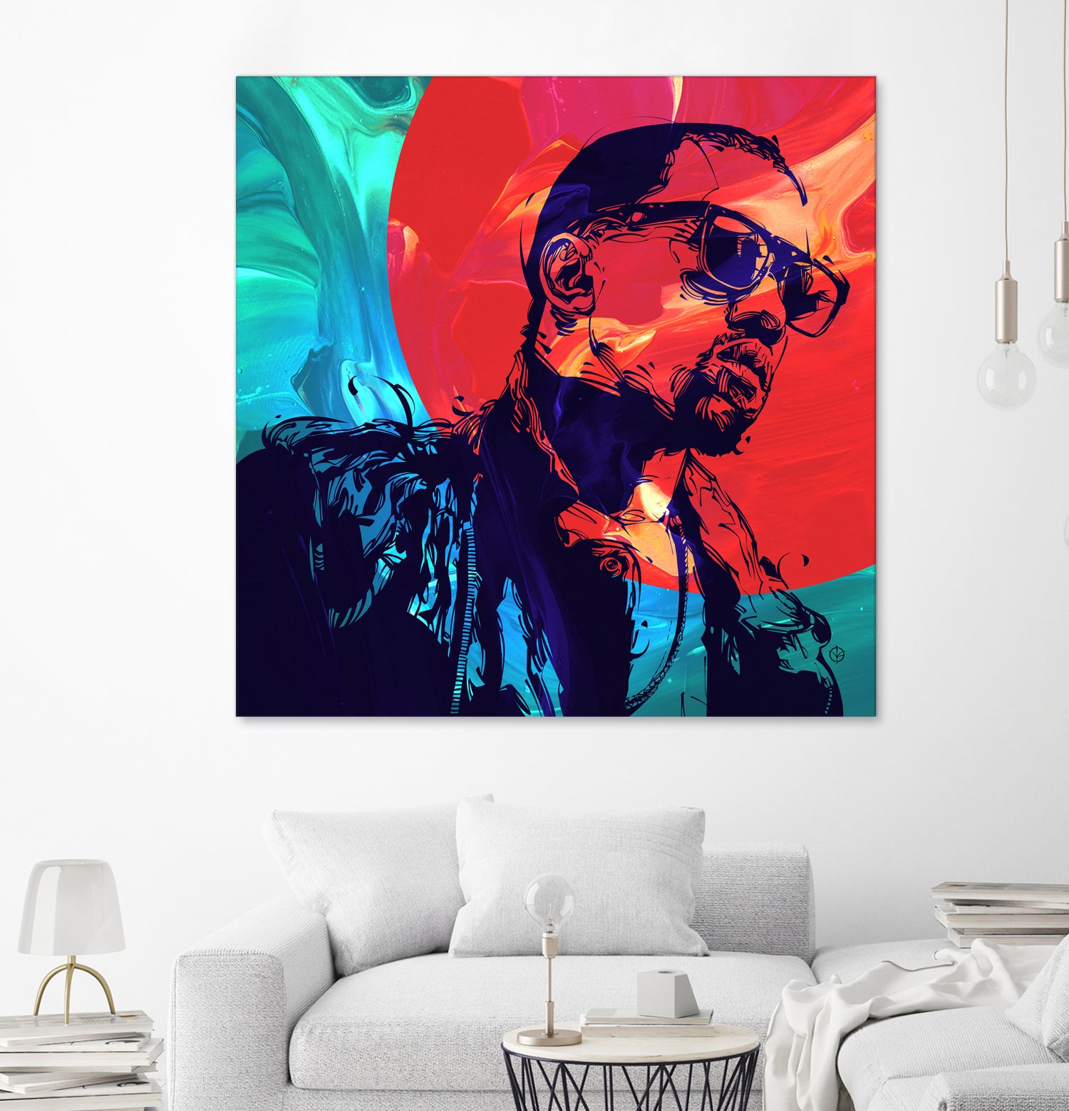 Kanye West by Nikita Abakumov on GIANT ART - red digital painting