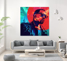 Kanye West by Nikita Abakumov on GIANT ART - red digital painting