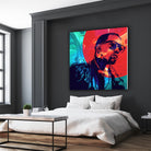 Kanye West by Nikita Abakumov on GIANT ART - red digital painting