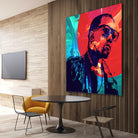 Kanye West by Nikita Abakumov on GIANT ART - red digital painting