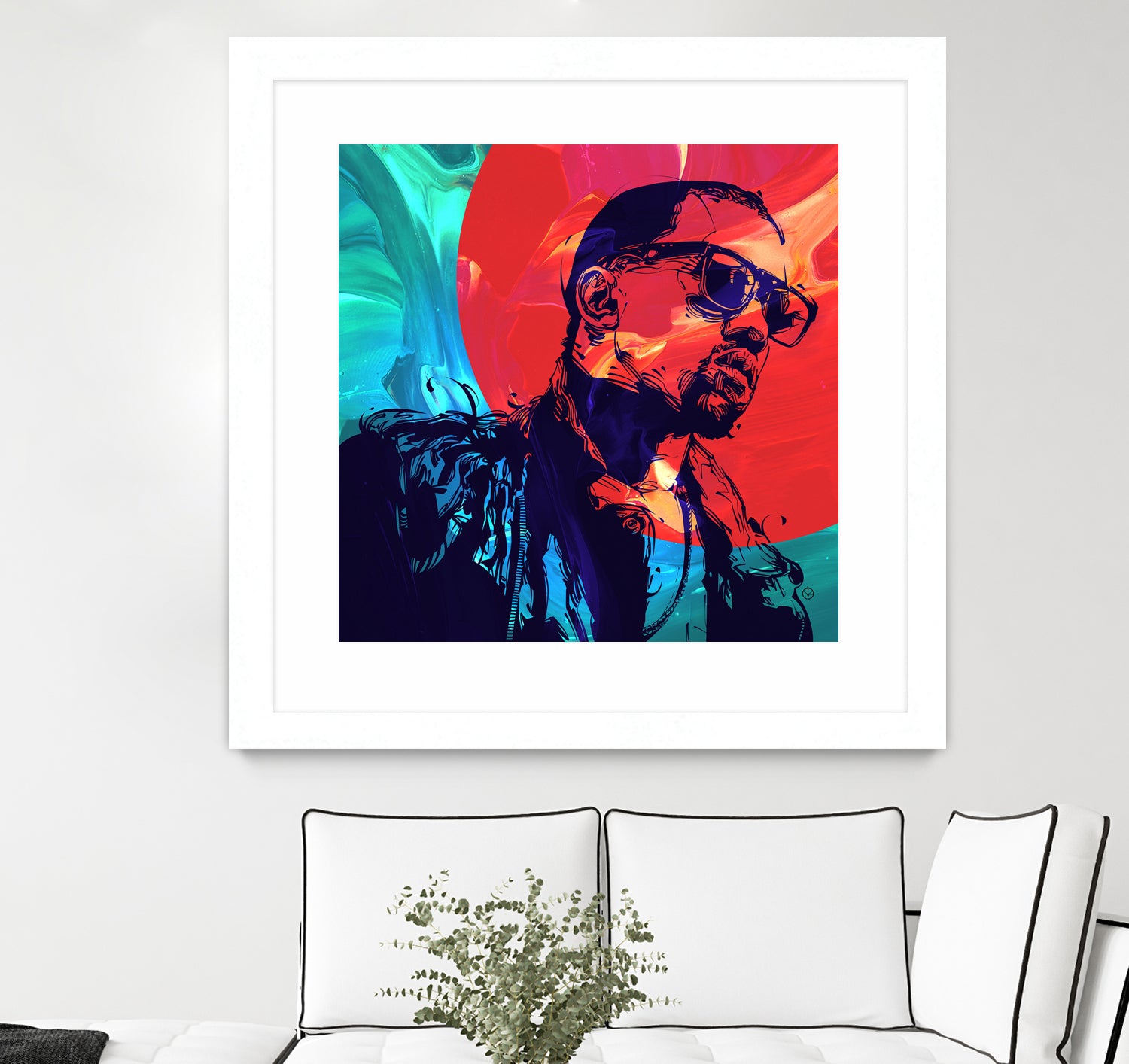 Kanye West by Nikita Abakumov on GIANT ART - red digital painting