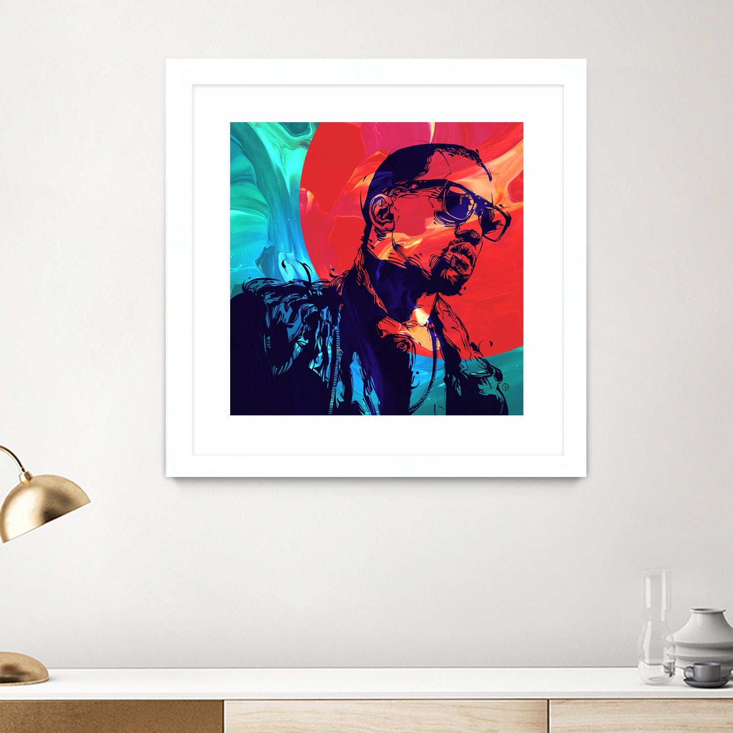 Kanye West by Nikita Abakumov on GIANT ART - red digital painting