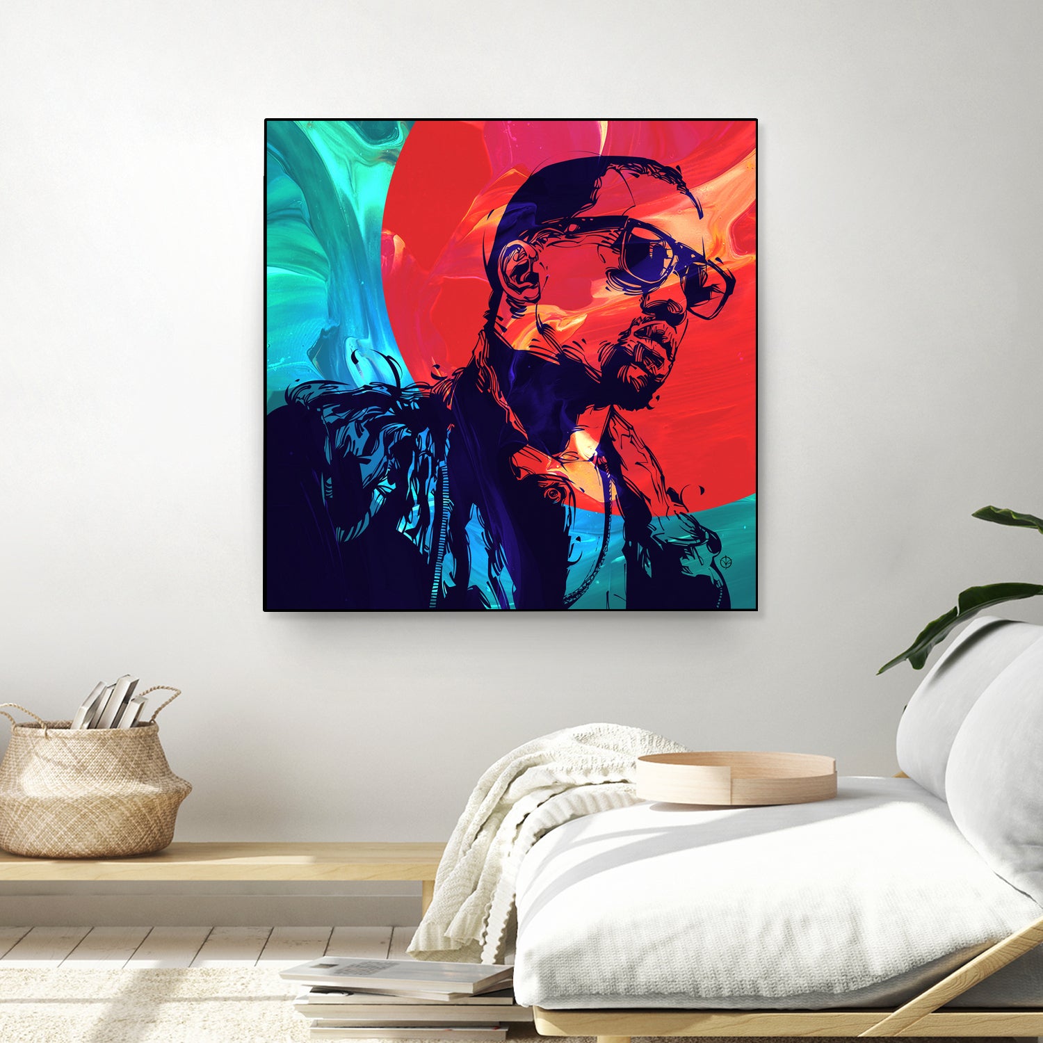 Kanye West by Nikita Abakumov on GIANT ART - red digital painting