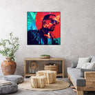 Kanye West by Nikita Abakumov on GIANT ART - red digital painting