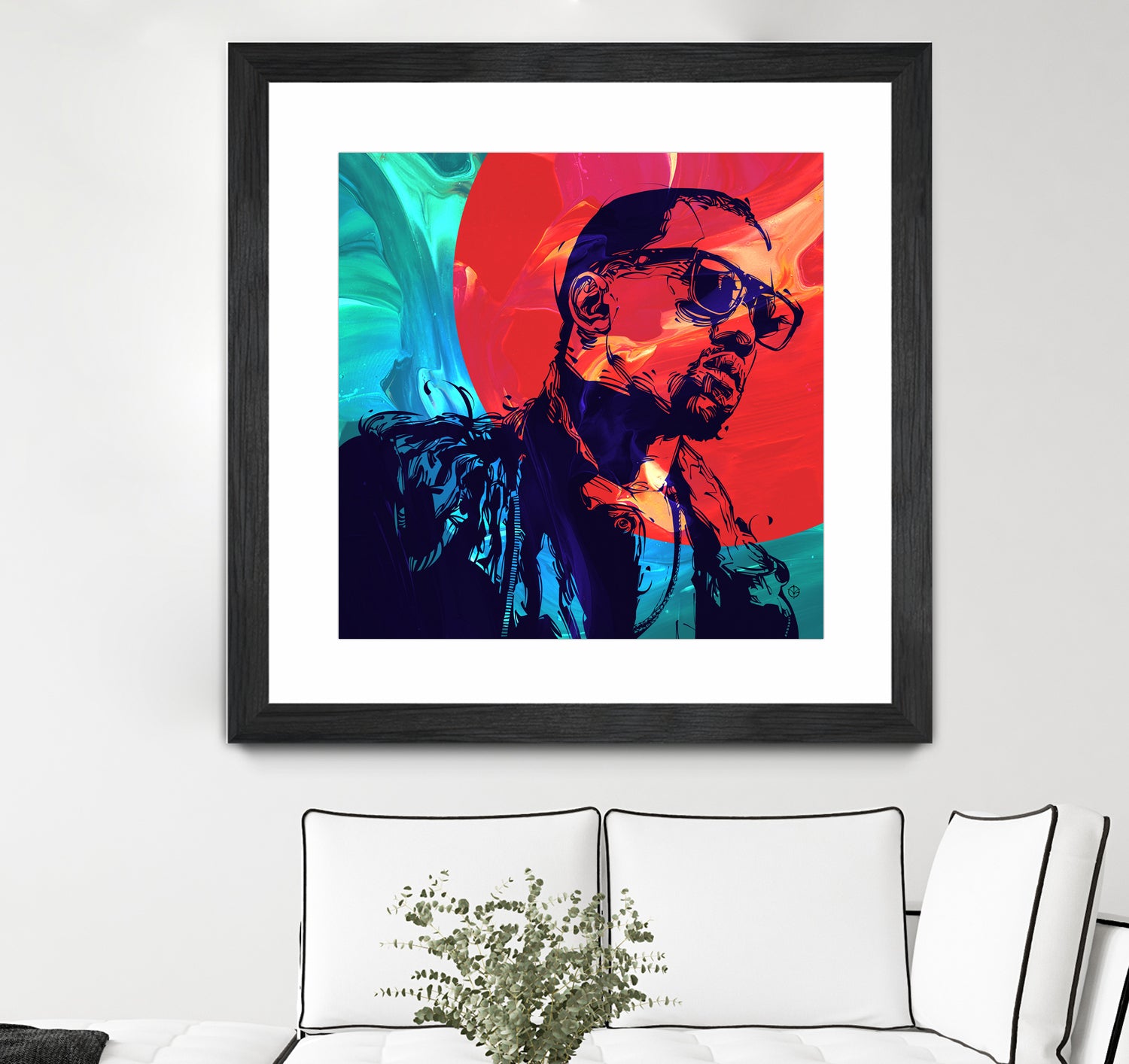 Kanye West by Nikita Abakumov on GIANT ART - red digital painting