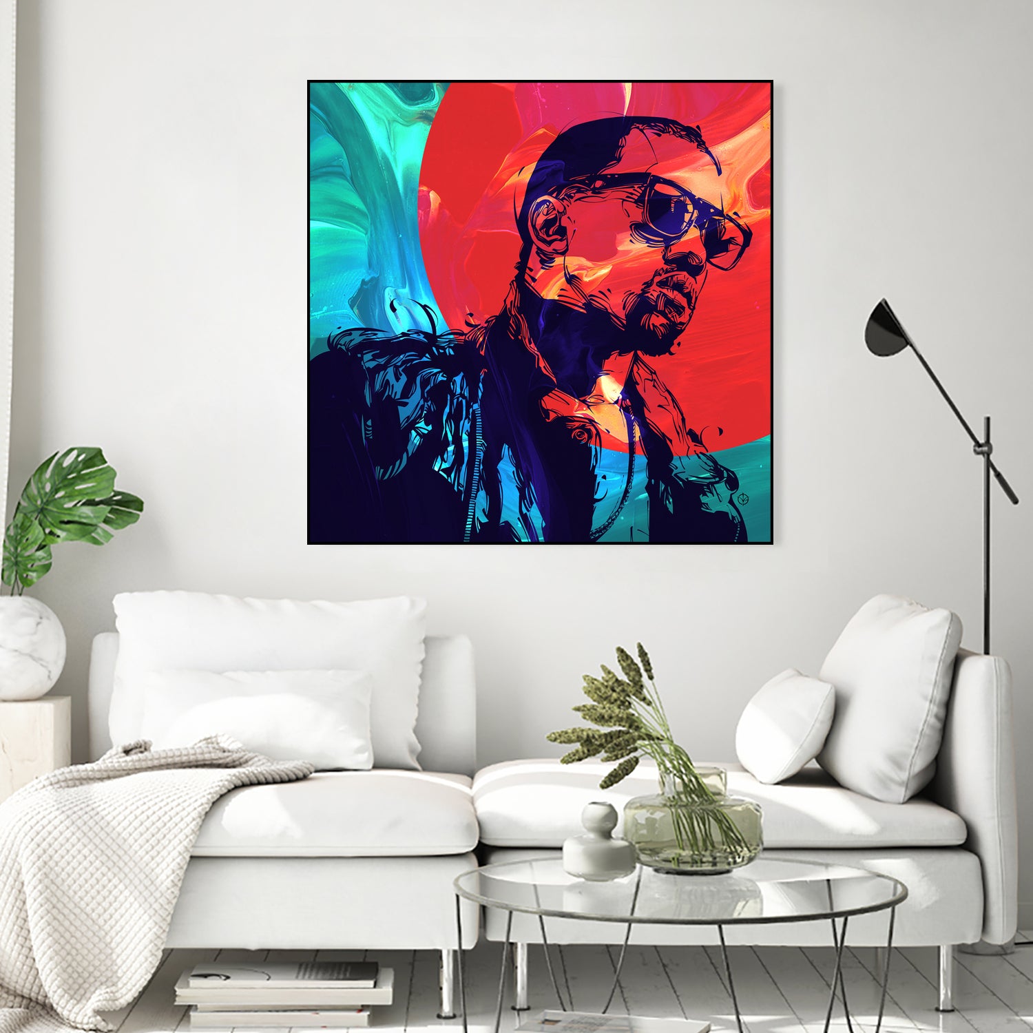 Kanye West by Nikita Abakumov on GIANT ART - red digital painting