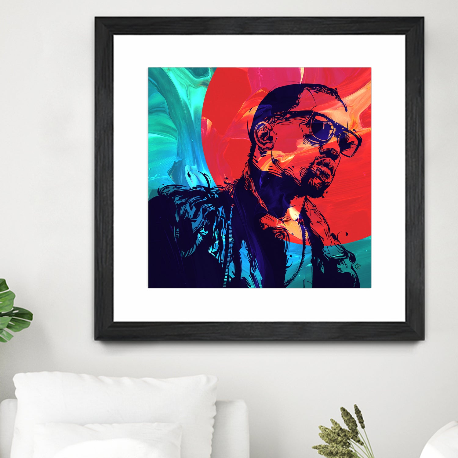 Kanye West by Nikita Abakumov on GIANT ART - red digital painting