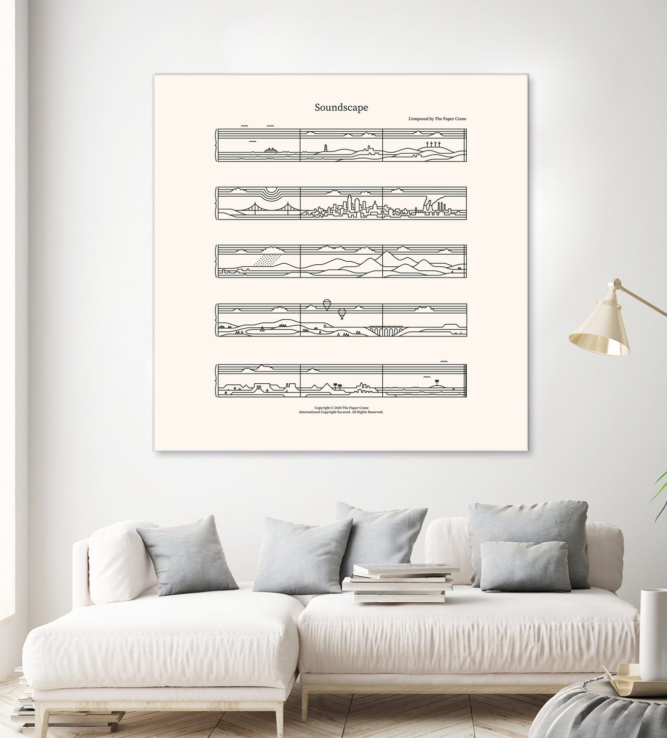 Soundscape by Rick Crane on GIANT ART - white vector illustration