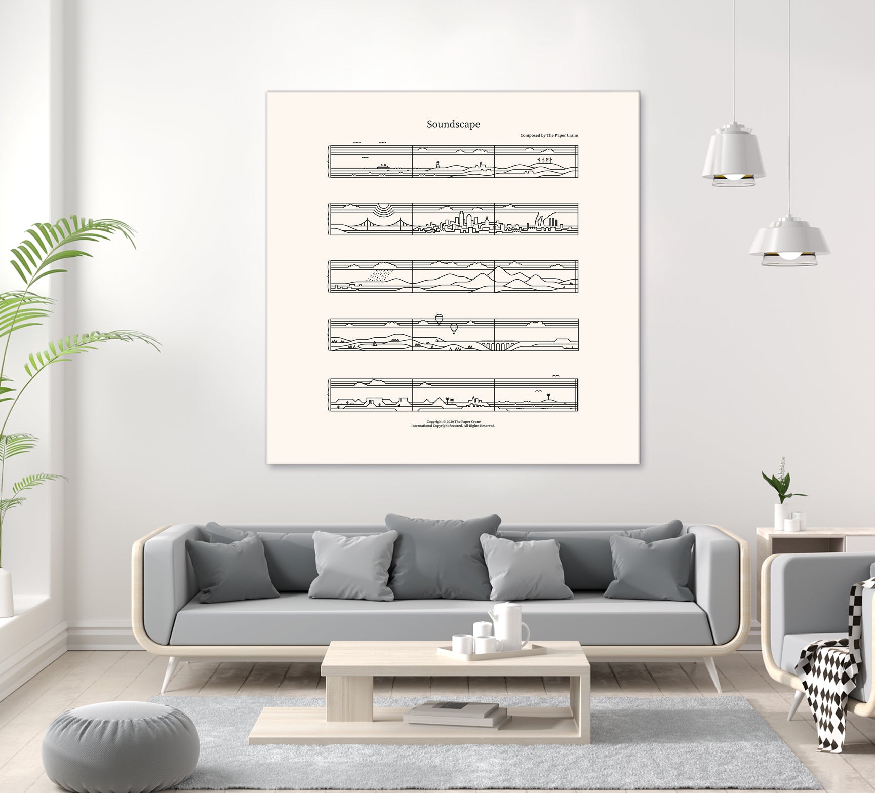 Soundscape by Rick Crane on GIANT ART - white vector illustration