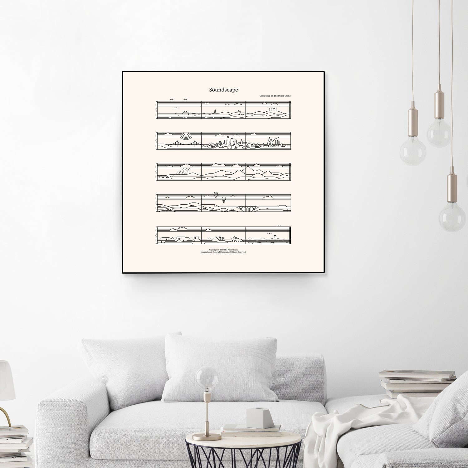 Soundscape by Rick Crane on GIANT ART - white vector illustration