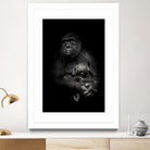 monkey mother by Michael Semenov on GIANT ART - black photo illustration