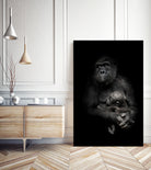 monkey mother by Michael Semenov on GIANT ART - black photo illustration