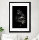 monkey mother by Michael Semenov on GIANT ART - black photo illustration