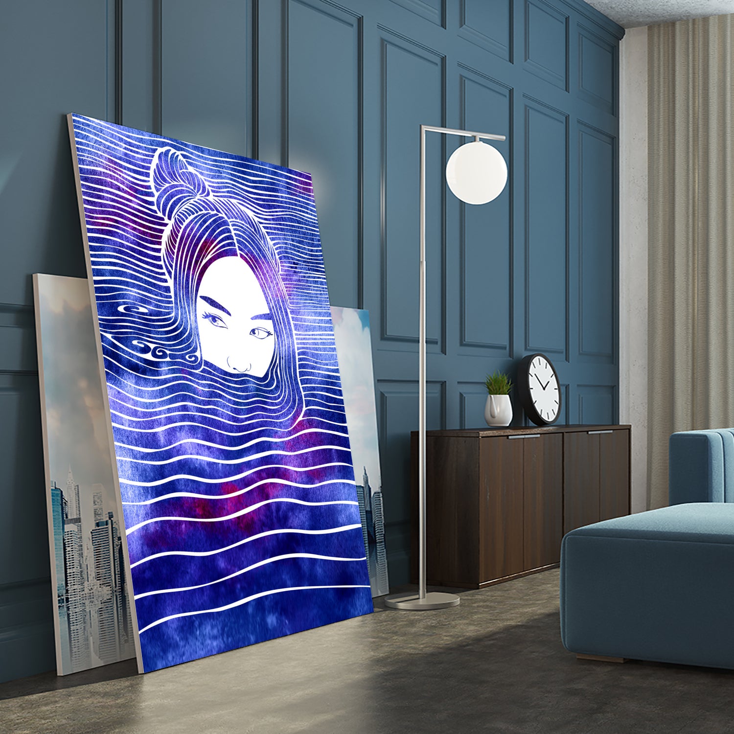 Nereid LXIX by Stevyn Llewellyn on GIANT ART - blue digital painting