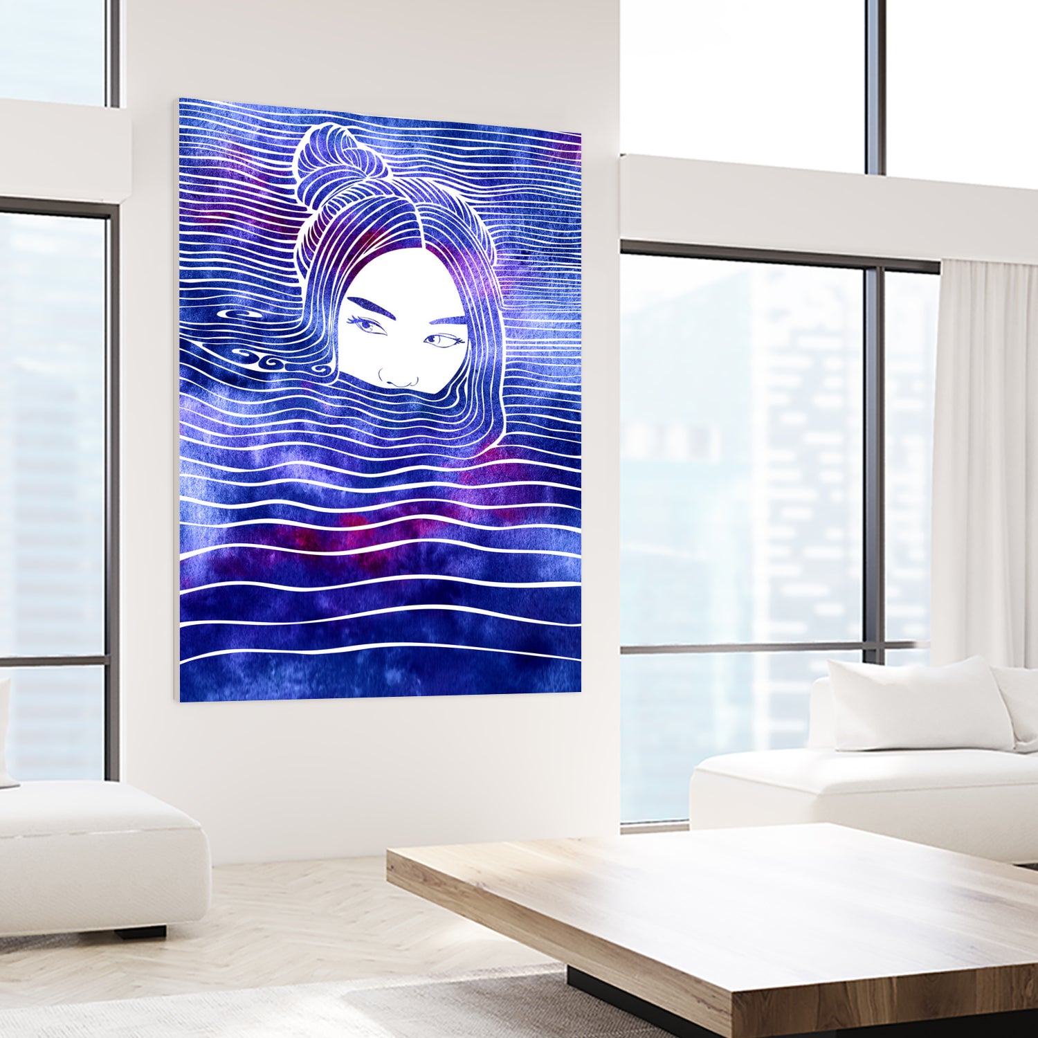 Nereid LXIX by Stevyn Llewellyn on GIANT ART - blue digital painting