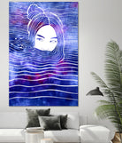 Nereid LXIX by Stevyn Llewellyn on GIANT ART - blue digital painting