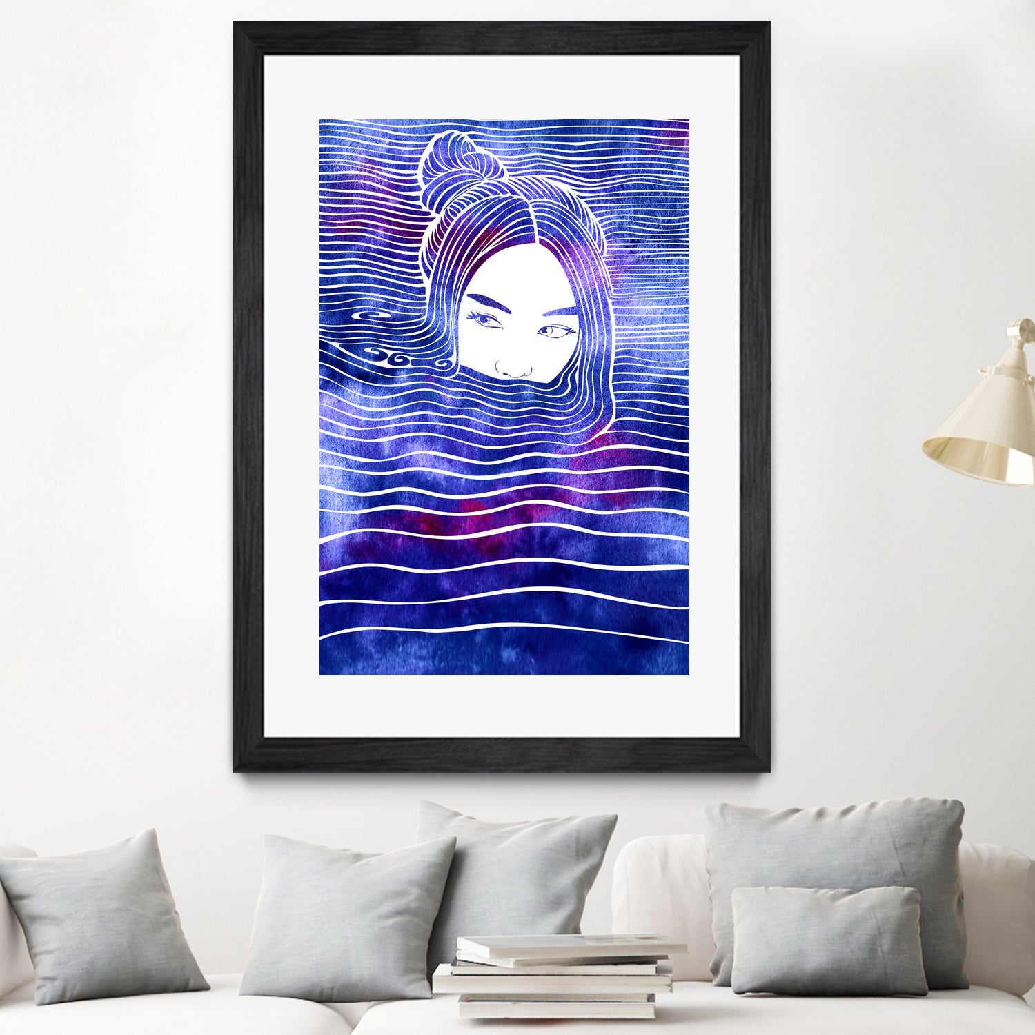 Nereid LXIX by Stevyn Llewellyn on GIANT ART - blue digital painting