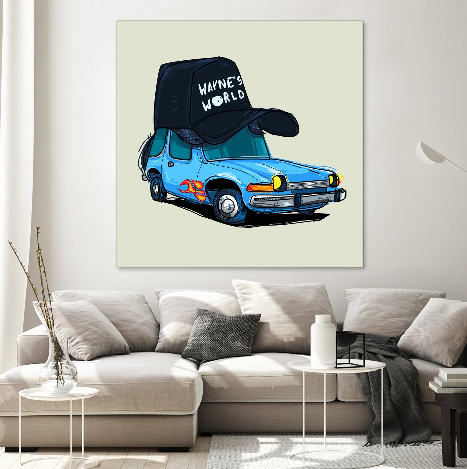 rideOrama wayne´s World by Camilo Suarez on GIANT ART - blue digital painting