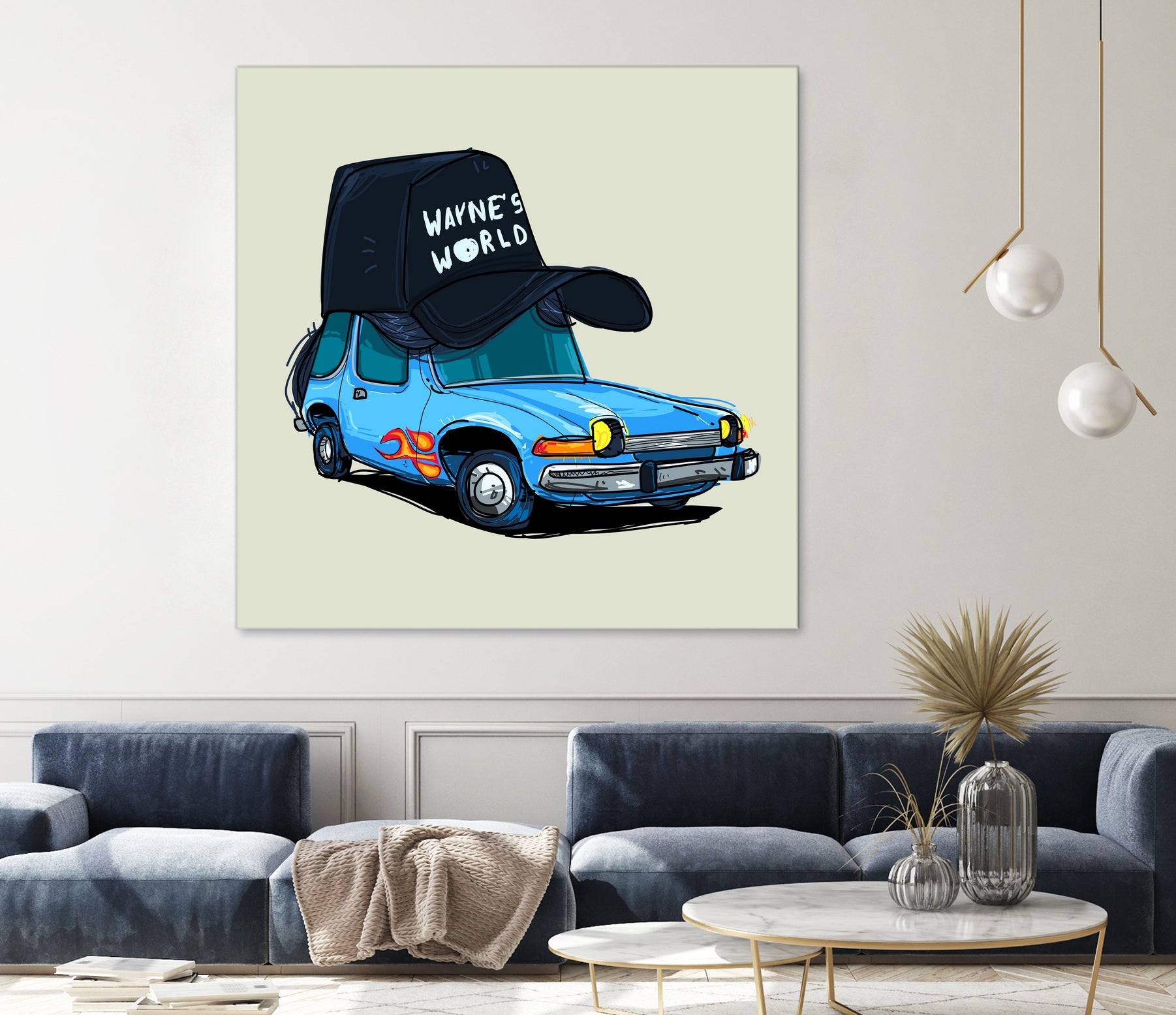 rideOrama wayne´s World by Camilo Suarez on GIANT ART - blue digital painting