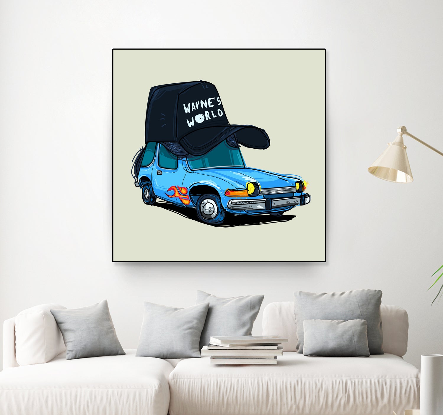 rideOrama wayne´s World by Camilo Suarez on GIANT ART - blue digital painting