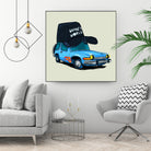 rideOrama wayne´s World by Camilo Suarez on GIANT ART - blue digital painting